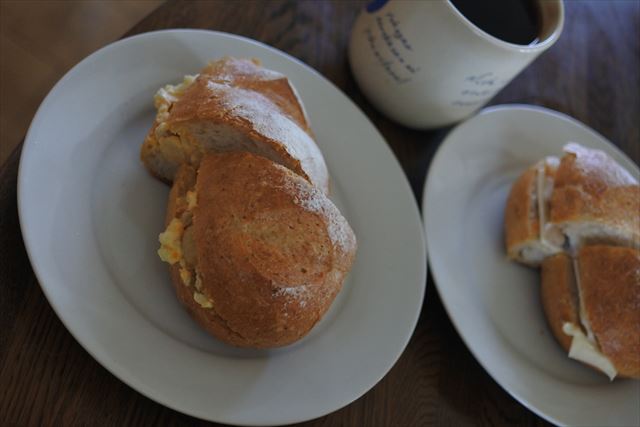 [画像がありません]夫が作ってくれた朝食。サンドイッチ（2月5日）