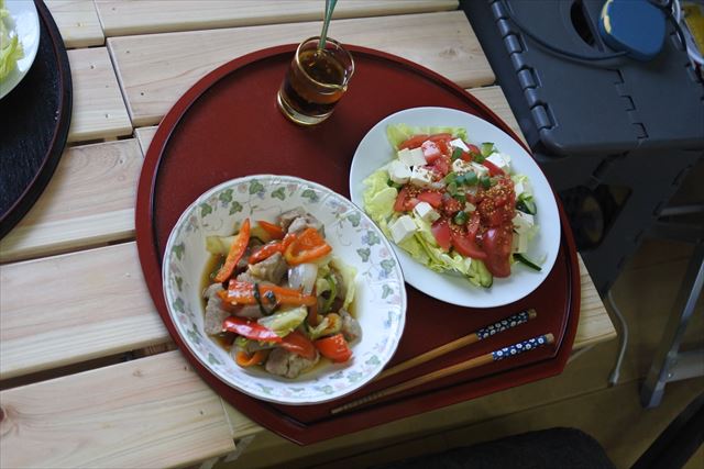 [画像がありません]中華炒めと豆腐のサラダ（4月17日）