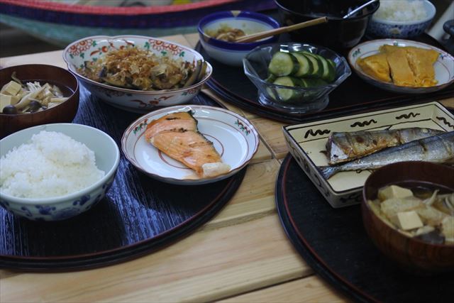 [画像がありません]和食です。焼き魚とかお味噌汁とかの夕食（10月12日）
