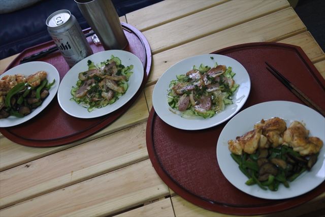 [画像がありません]夫の作った夕食。鶏肉と合鴨（11月4日）