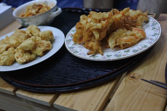 [画像がありません]ささみの天ぷらとかき揚げ（6月21日）