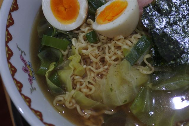 [画像がありません]夜食に作った渾身のラーメン（4月7日）