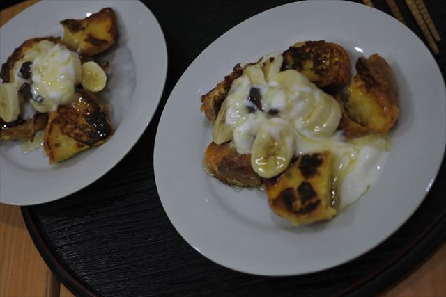 [画像がありません]夜食にフレンチトーストを作ったの（4月10日）