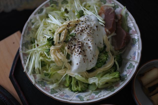 [画像がありません]鶏のから揚げともやしの中華炒め（4月11日）