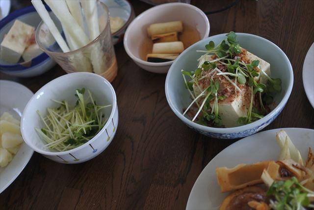 [画像がありません]豆腐とか筍とかヘルシーな夕食（4月13日）