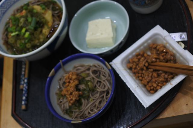 [画像がありません]夜食に納豆そば（5月8日）